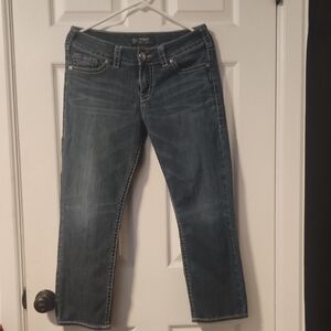 Silver Suki Mid Capri Jeans